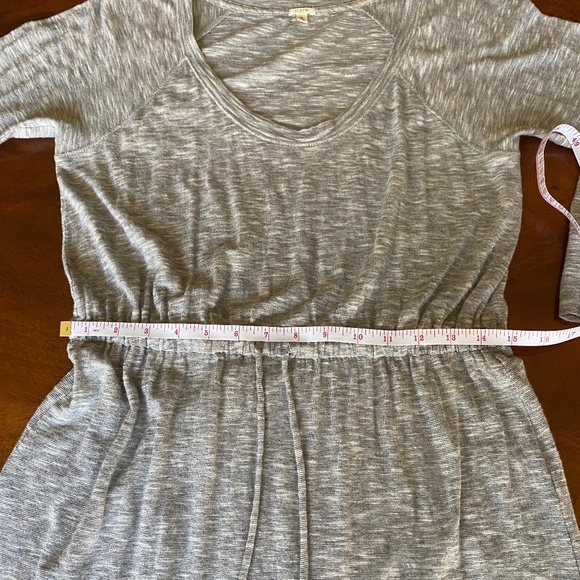 J Crew dress drawstring tie waist long sleeve gray Small - Picture 10 of 16